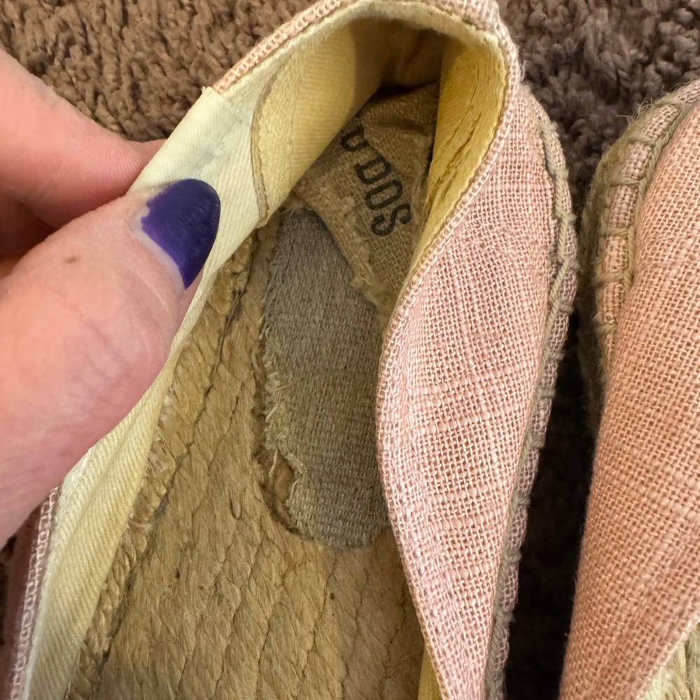 2 FOR $20 Soludos Ciao Bella Dusty Pink Jute Smoking Slipper Espadrille Sz 8.5 - Picture 5 of 9